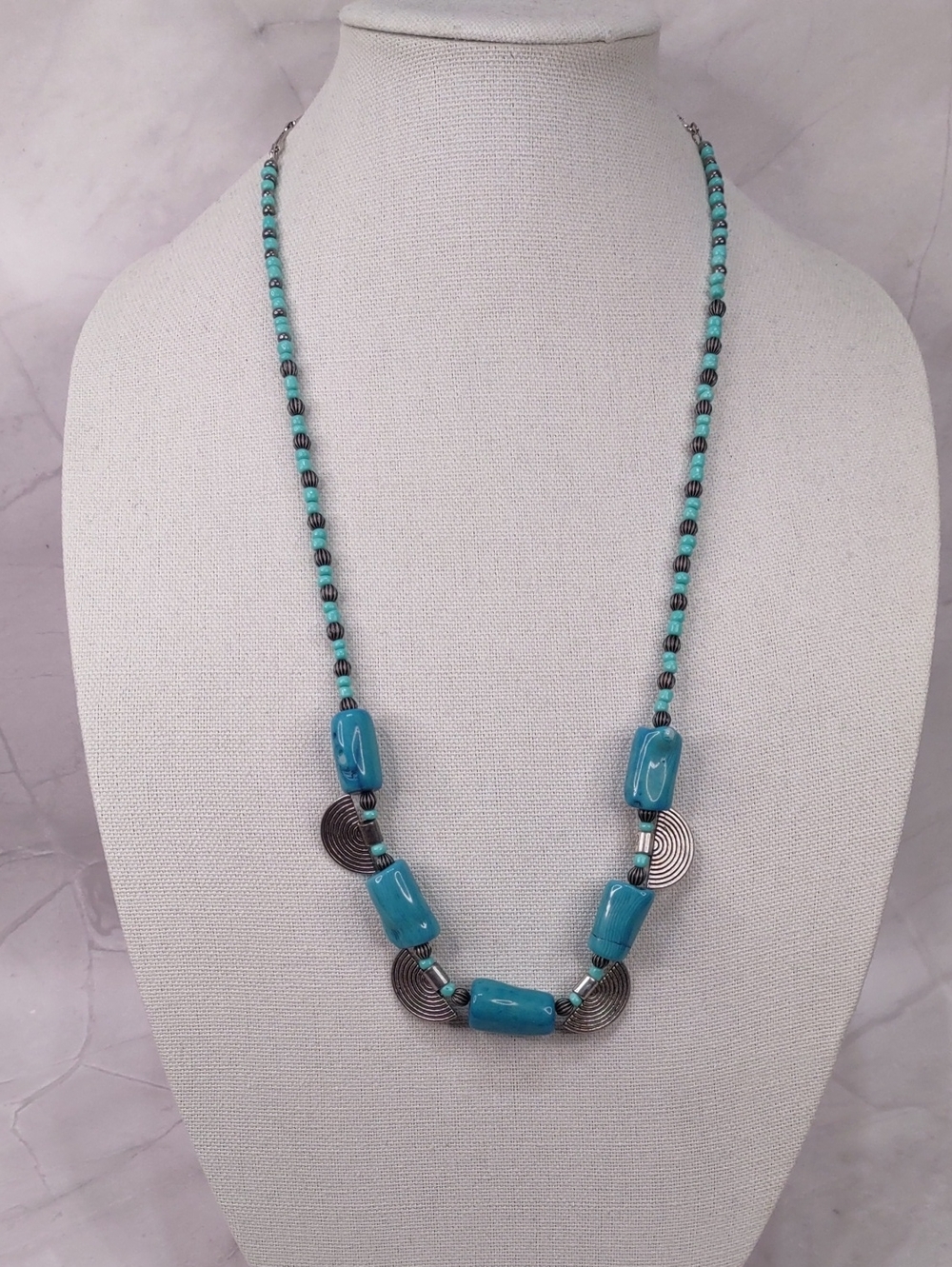 Jacoby Bender Bamboo Coral/Beaded Necklace